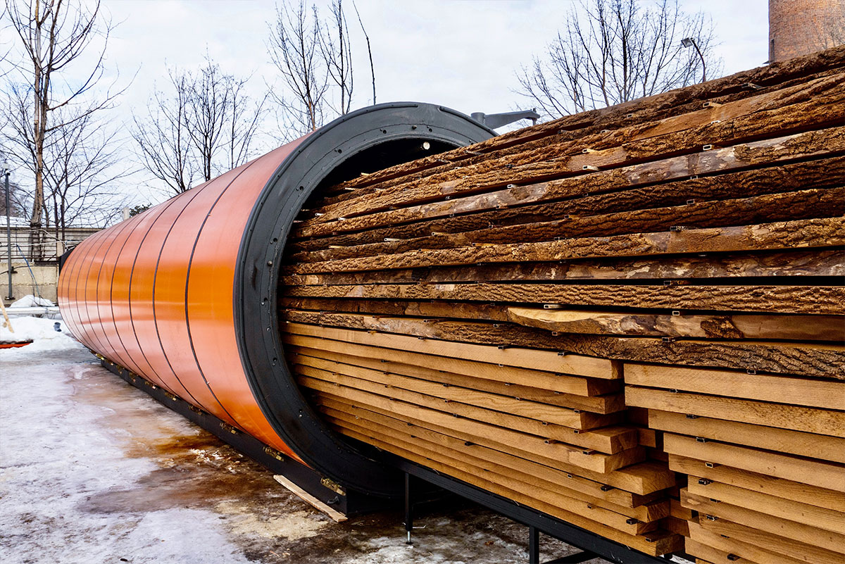 Камера для термодревесины